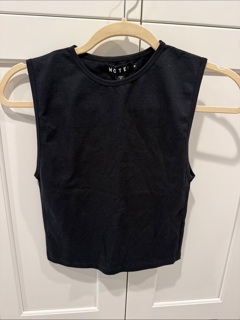 Motel Rocks Black Cropped Muscle Tank